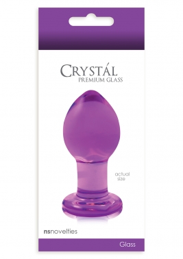 Dop anal din sticla - CRYSTAL MEDIUM PURPLE