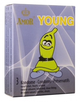 Prezervative AMOR YOUNG  - 3 buc