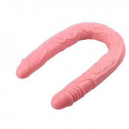 Dildo dublu - Jelly Flexible Double Dong 50 cm