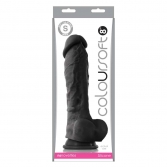  Dildo Colour Soft silicon - 20 cm negru