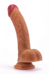  Dildo cu ventuza Dual-layered Silicon 20 cm