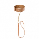  Zgarda cu lesa MAZE - Wide choker with leash brown