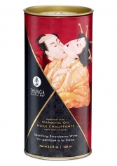  Ulei masaj Shunga Sparkling Strawberry Wine - șampanie de căpșuni