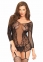 Catsuit Net and lace garter dress