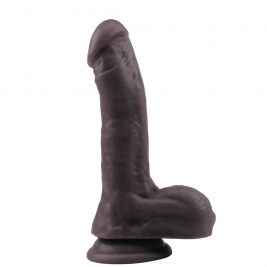 Dildo cu ventuza Fashion Dude- 20 cm Cock Brown