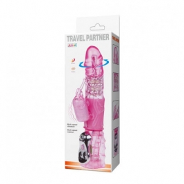 Vibrator iepuras cu cap rotabil Travel Partner