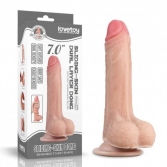 dildo varolista - Dildo (04) cu ventuza Sliding-Skin 17,5 cm