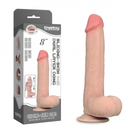 Dildo cu ventuza Sliding-Skin Lovetoy 22 cm