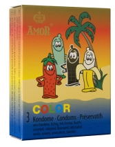  Prezervative AMOR Color - 3 buc.