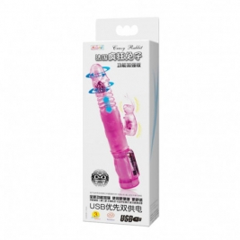 Vibrator cu cap rotabil si miscare inainte/inapoi Crasy Rabbit 