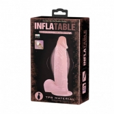  Dildo gonflabil cu ventuza - Realistic - 3,5 x 18 cm