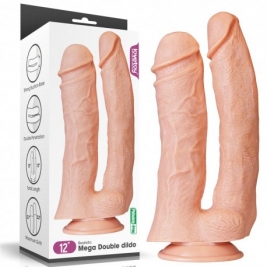 Dildo dublu cu ventuza Realistic Mega 33 cm