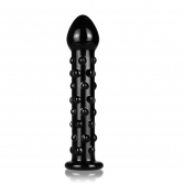  Dop anal din sticla Glass Romance Black 17,8 cm