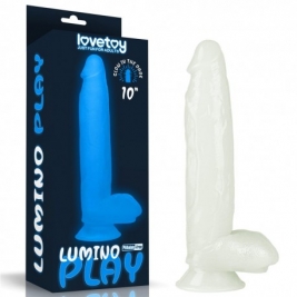 Dildo fosforescent  cu ventuza Lumino Play 25 cm