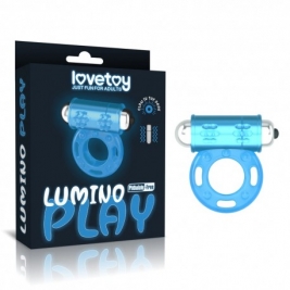 Inel erectie fosforescent cu vibratii  Lumino Play 1