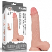  Dildo (03) cu ventuza Sliding Skin Dual Layer 24,5 cm