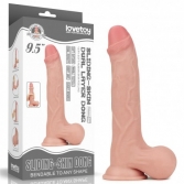  03 Dildo cu ventuza Sliding Skin Dual Layer 24,5 cm