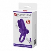  Inel erectie cu vibratii si stimulator clitoris Pretty Love