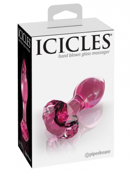 Dop anal din sticla - Icicles No. 79  Pink