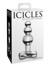  Dop anal din sticla - Icicles No. 47 Clear