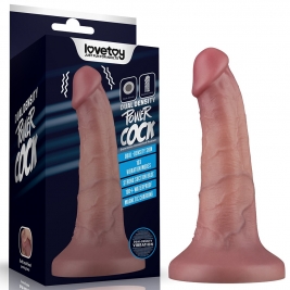 Vibrator cu ventuza 16 cm Dual Density Power Cock