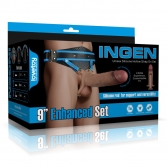 STRAP-ON - Strap on dildo 21cm cu ham L/XL/2XL