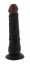 Realistic Dildo cu testicule - Negru - 20 cm