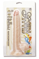  Dildo Realistic cu testicule si ventuza - 23 cm