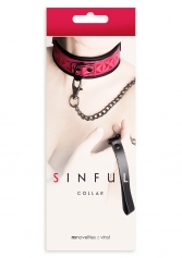  Zgarda cu lesa - SINFUL COLLAR PINK