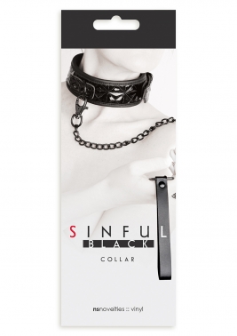 Zgarda cu lesa - SINFUL COLLAR BLACK