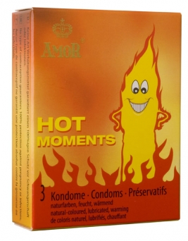 Prezervative AMOR Hot Moments  3 buc