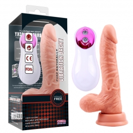 Vibrator Jacky cu ventuza si telecomanda - 20 cm