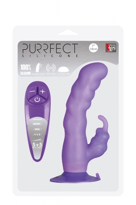 Vibrator iepuras cu ventuza PURRFECT SILICONE