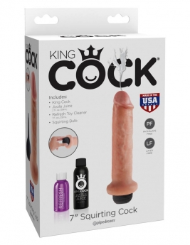 Dildo cu ejaculare King Cock 17 cm Squirting Cock Flesh